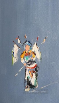 中国オペラ by パレットナイフ 4 Oil Paintings